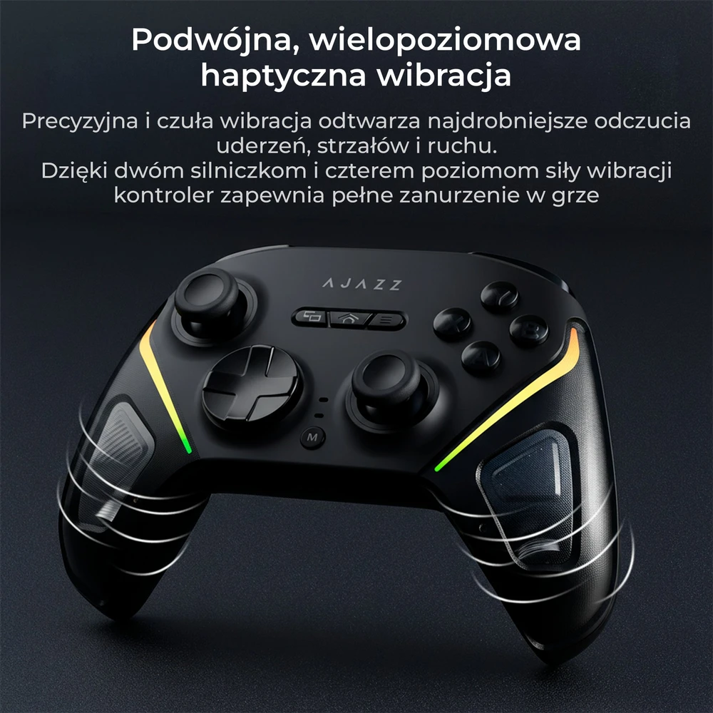 Ajazz Belaidis žaidimų pultelis GP100 (Switch/PC/iOS/Android) RGB juodas