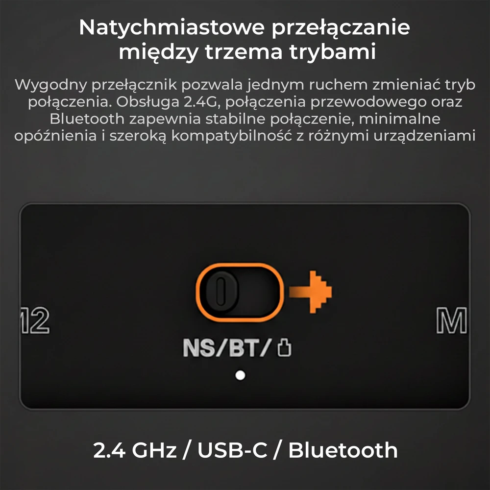 Ajazz Belaidis žaidimų pultelis GP100 (Switch/PC/iOS/Android) RGB juodas