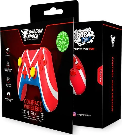 Carruzzo Dragonshock PopTop Compact Multi spalvos „Bluetooth“ Žaidimų pultelis Nintendo Switch