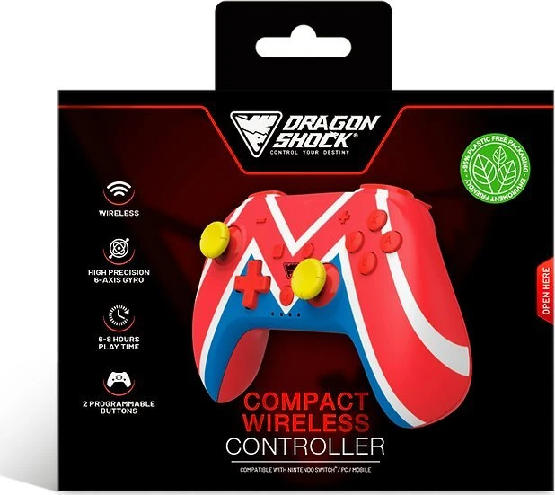 Carruzzo Dragonshock PopTop Compact Multi spalvos „Bluetooth“ Žaidimų pultelis Nintendo Switch