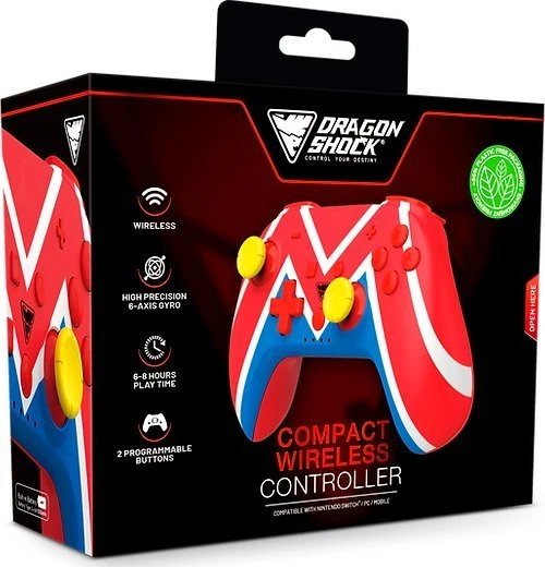 Carruzzo Dragonshock PopTop Compact Multi spalvos „Bluetooth“ Žaidimų pultelis Nintendo Switch