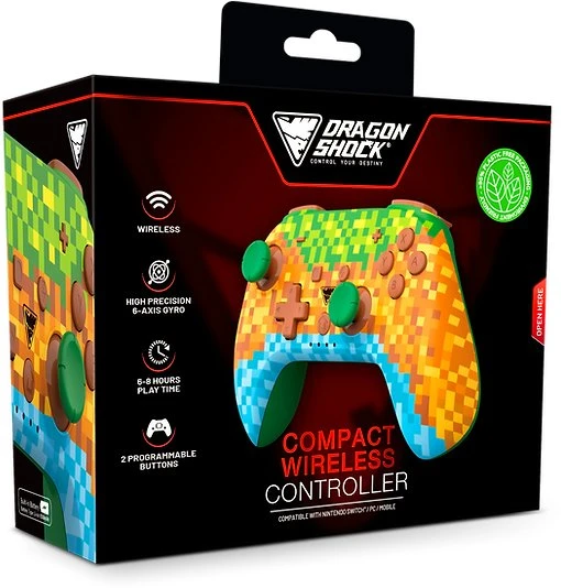 Carruzzo Dragonshock PopTop Cube Multi spalvos „Bluetooth“ Žaidimų pultelis Analoginis / skaitmeninis Nintendo Switch