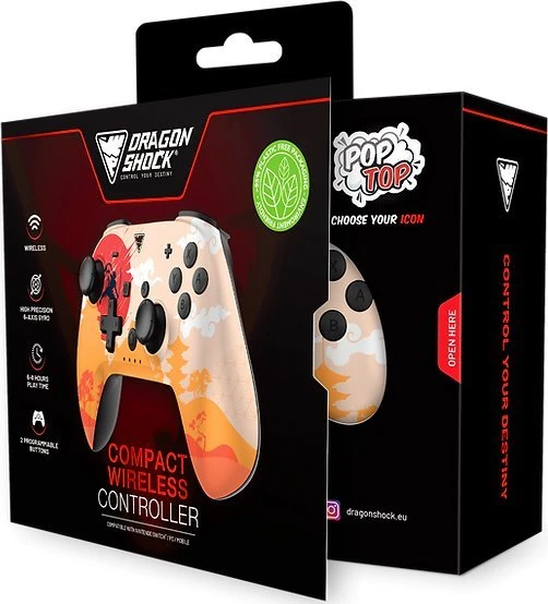 Carruzzo Dragonshock PopTop Compact Multi spalvos „Bluetooth“ Žaidimų pultelis Nintendo Switch