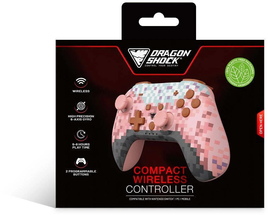 Carruzzo Dragonshock PopTop Rožinė, Ruda, Juoda, Šviesiai mėlyna, Violetinė „Bluetooth“ Žaidimų pultelis Analoginis / skaitmeninis Nintendo Switch, PC