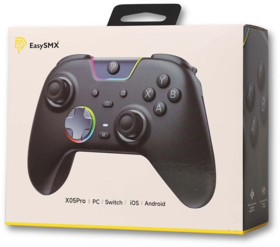 EasySMX belaidis žaidimų pultas su RGB apšvietimu, tinka PC, Switch, Android, iOS, X05PRO