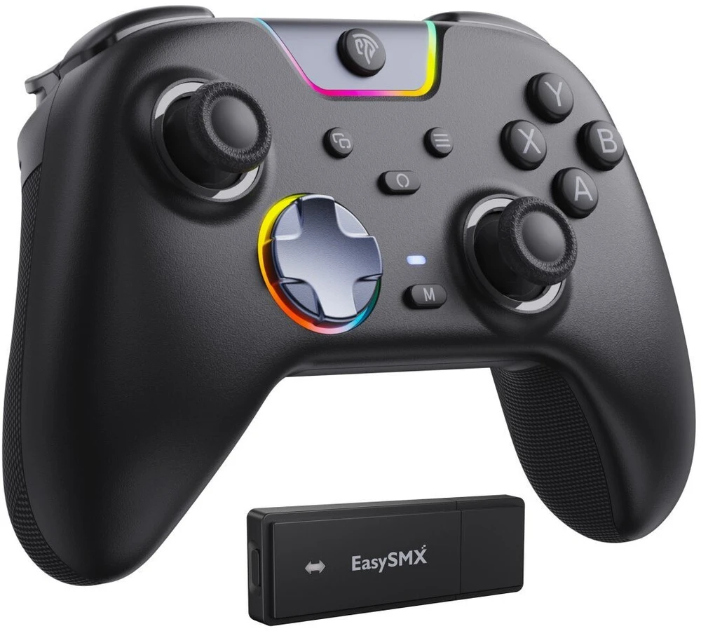 EasySMX belaidis žaidimų pultas su RGB apšvietimu, tinka PC, Switch, Android, iOS, X05PRO