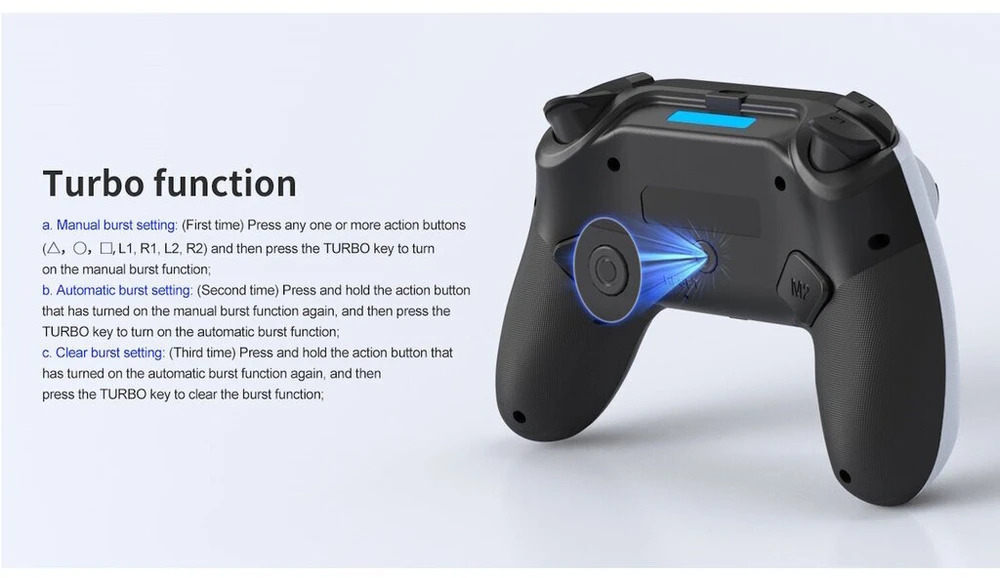 GameBox P5 Analogs Bezvadu Spēļu Kontrolieris PS5 - Play Station 5 Dual Vibrācijas 6-Axis Balts