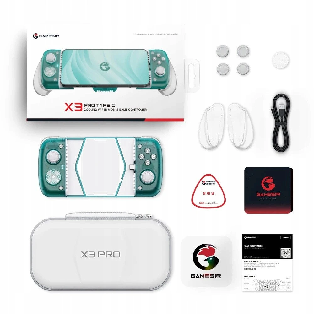 „GameSir X3 Pro“ USB-C mobiliojo telefono valdiklis su telefono laikikliu