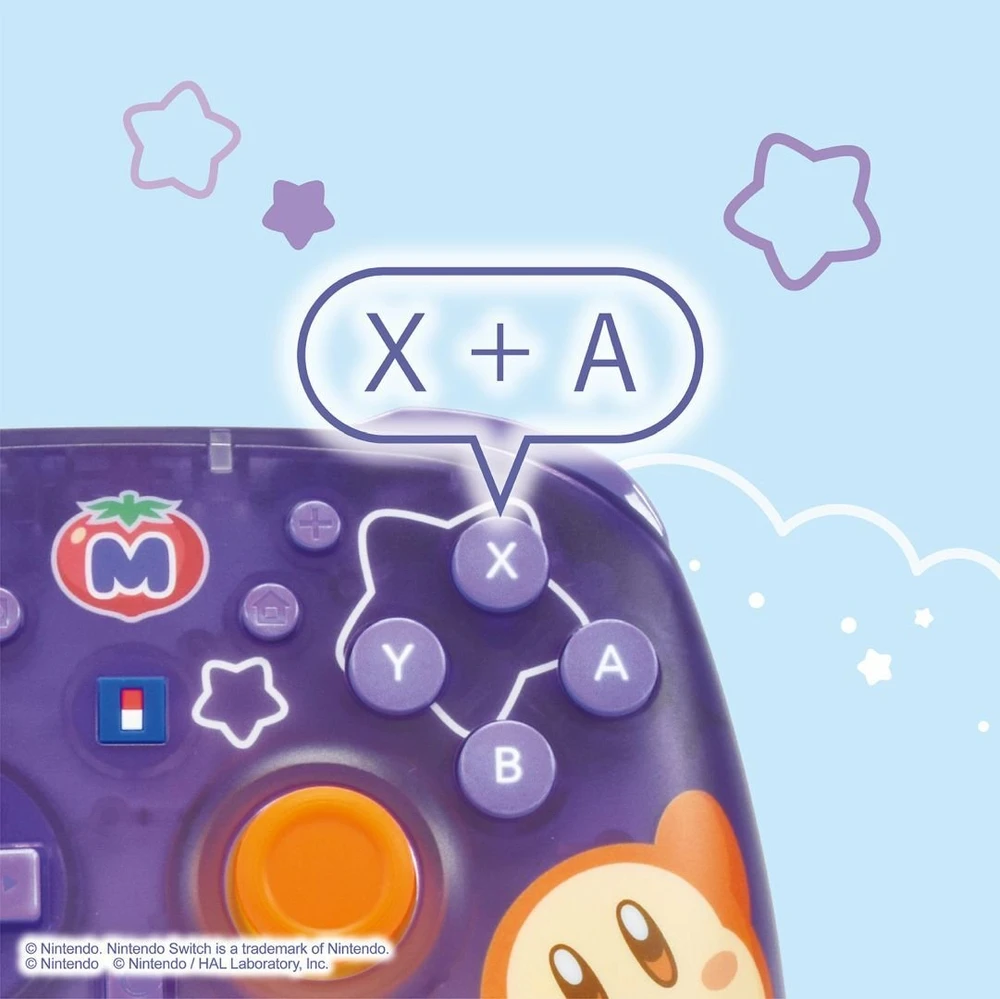 HORI - Belaidis HORIPAD Turbo, skirtas Nintendo Switch 2 (Kirby ir Waddle Dee) - Violetinė