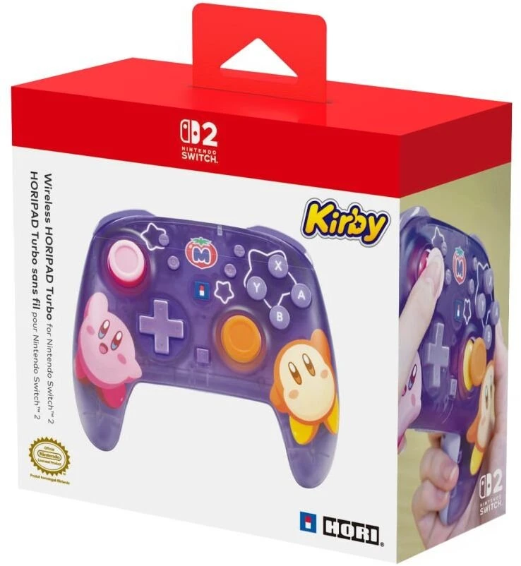 HORI - Belaidis HORIPAD Turbo, skirtas Nintendo Switch 2 (Kirby ir Waddle Dee) - Violetinė
