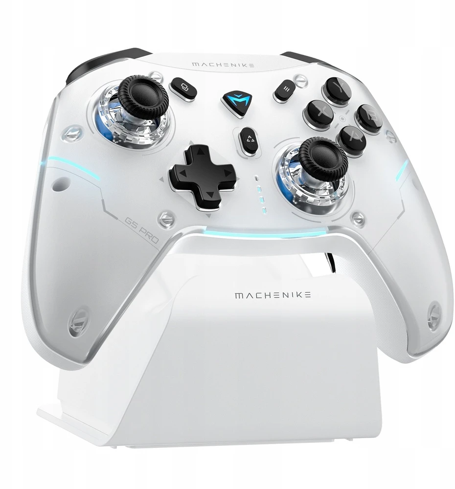 Machenike G5Pro Max belaidis žaidimų valdiklis su įkrovimo stotele - Baltos