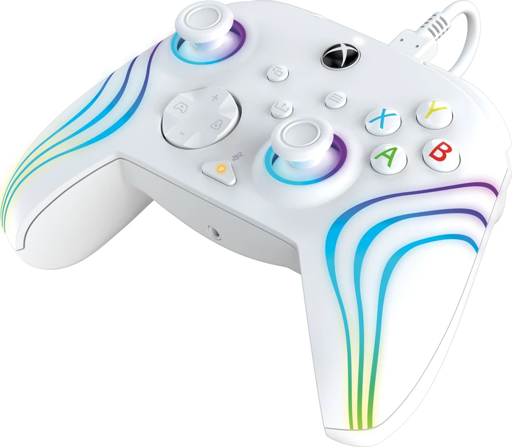 PDP XBOX Series X/S ir PC baltas laidinis valdiklis (Afterglow Wave)