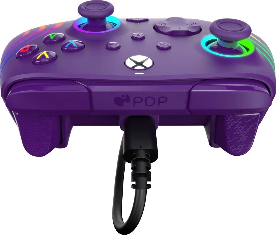 PDP Afterglow Wave Violetinės spalvos laidinis valdiklis skirtas XBOX Serijos X S & PC