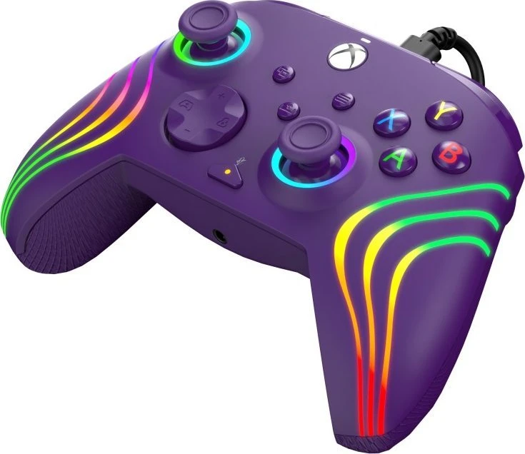 PDP Afterglow Wave Violetinės spalvos laidinis valdiklis skirtas XBOX Serijos X S & PC
