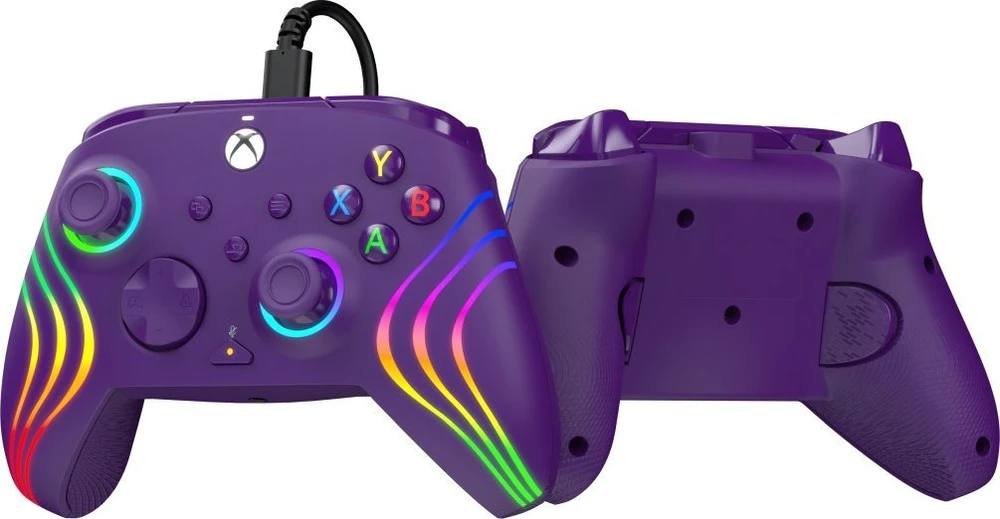 PDP Afterglow Wave Violetinės spalvos laidinis valdiklis skirtas XBOX Serijos X S & PC