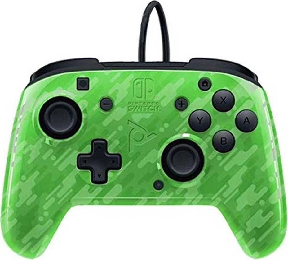 PDP Delux+ Audio Camo Žalias laidinis valdiklis skirtas Nintendo Switch