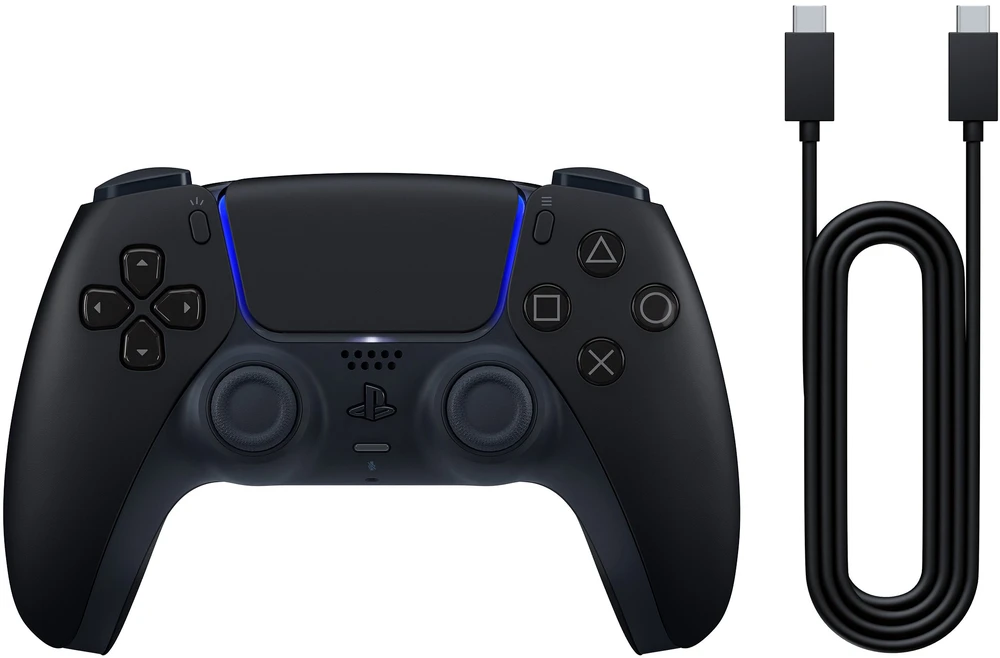 Sony PlayStation PS5 DualSense belaidis valdiklis Midnight Juodas + USB laidas