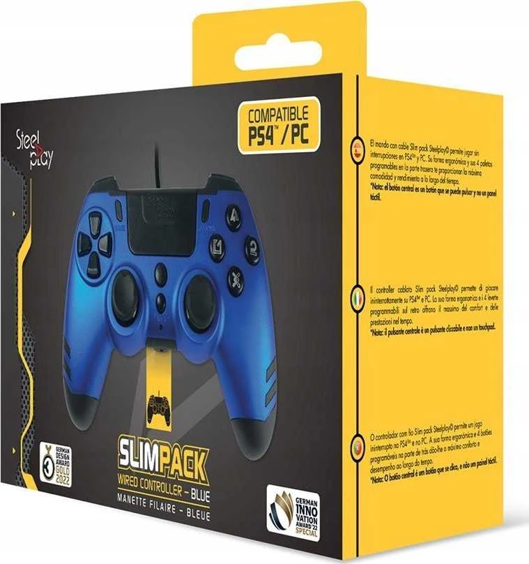 Nezatříděno „Pixminds LEXIP X STEELPLAY Slim Pack“ laidinis valdiklis, Sapphire Mėlyna, daugiaspalvis
