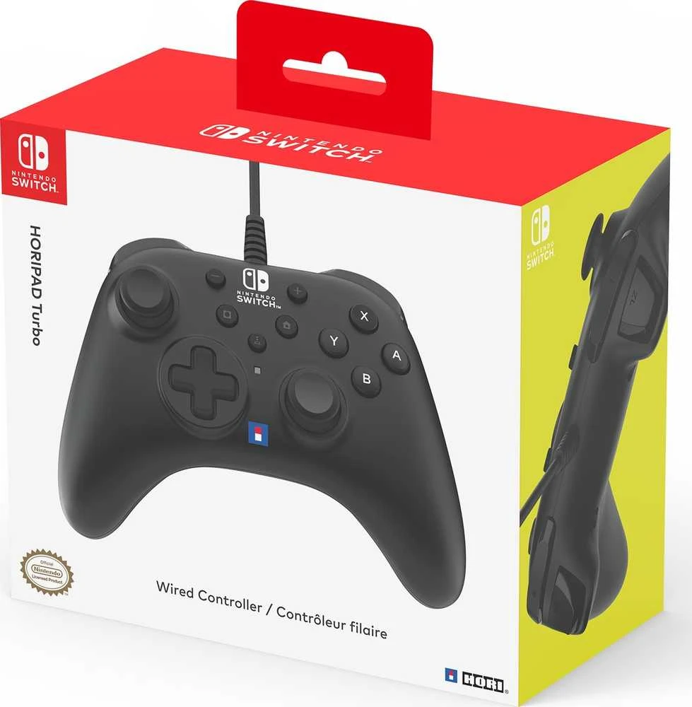 HORI Horipad Turbo laidinis valdiklis Nintendo Switch (Juodas)