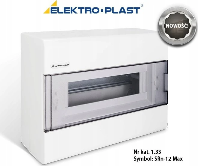 Elektro Plast 1.33 Padidinti paviršiuje montuojami moduliniai skirstomieji įrenginiai 1x12 IP40 SRn-12 Max (N+PE) 1.33