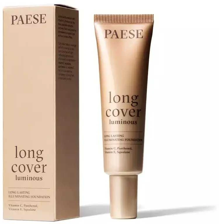 Paese Ilgai dengiantis šviesinantis makiažo pagrindas „Luminous“ 01 šviesiai smėlio spalvos 30ml