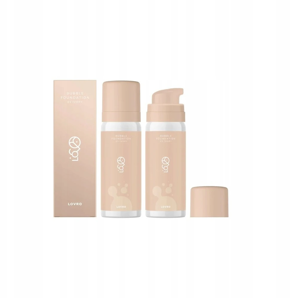 Lovro Burbulinis makiažo pagrindas su aeruota, skaistinančia formule „01 Ivory“ 50 ml