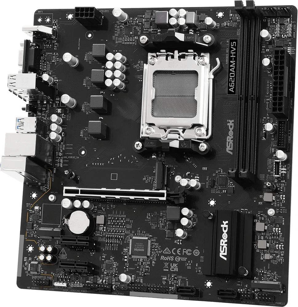 Asrock A620AM-HVS AMD A620A Lizdas AM5 mikro ATX