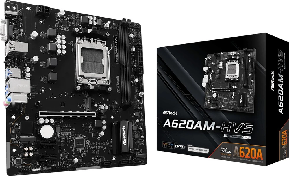Asrock A620AM-HVS AMD A620A Lizdas AM5 mikro ATX