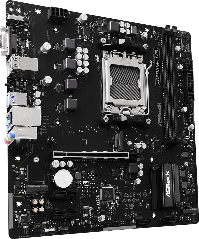 Asrock A620AM-HVS AMD A620A Lizdas AM5 mikro ATX