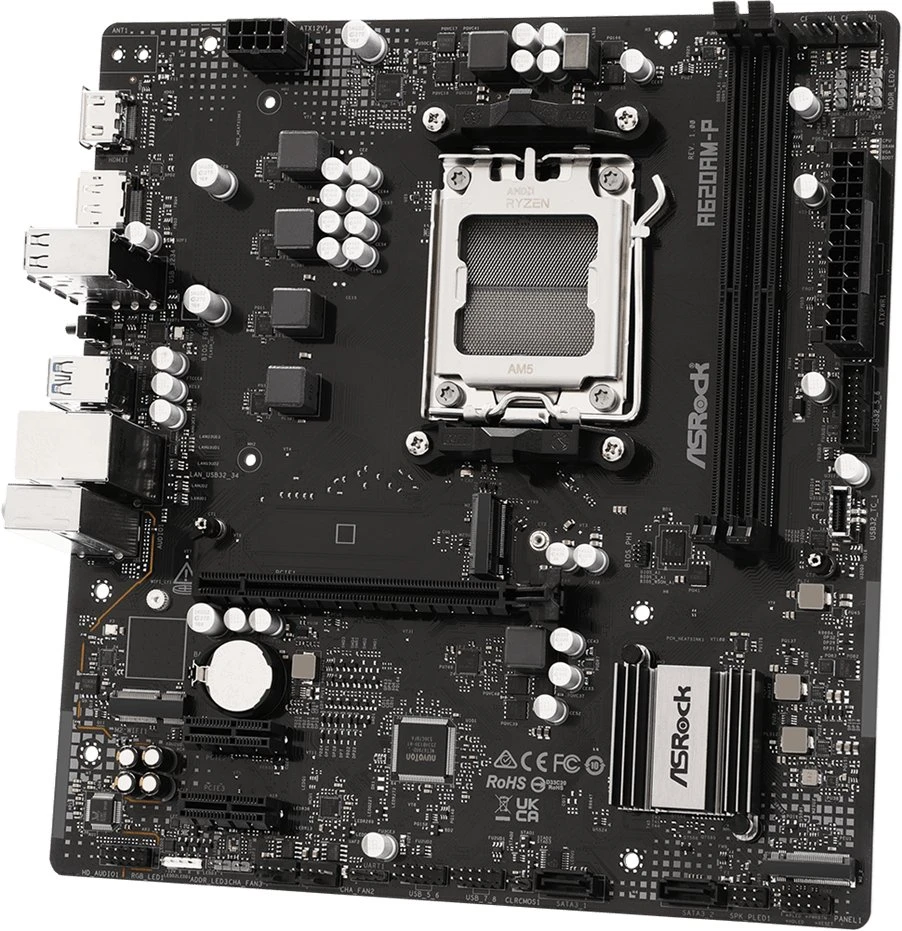 Pagrindinė plokštė ASRock A620AM-P AM5 mATX HDMI DDR5