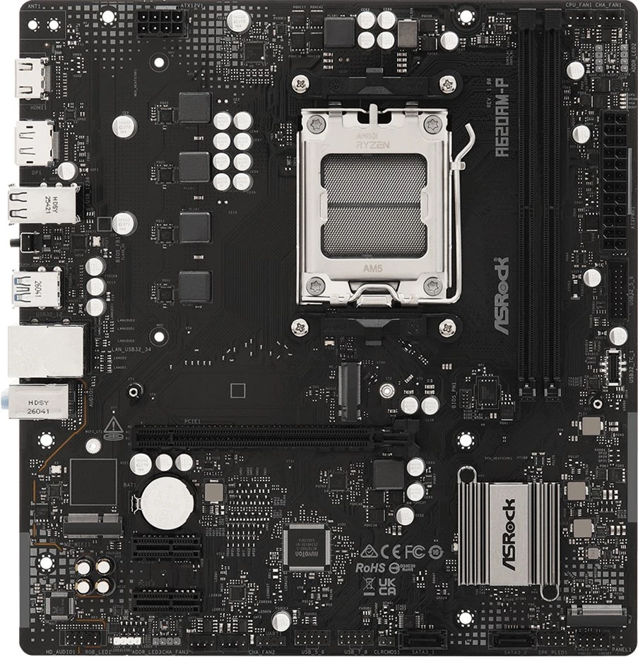 Pagrindinė plokštė ASRock A620AM-P AM5 mATX HDMI DDR5