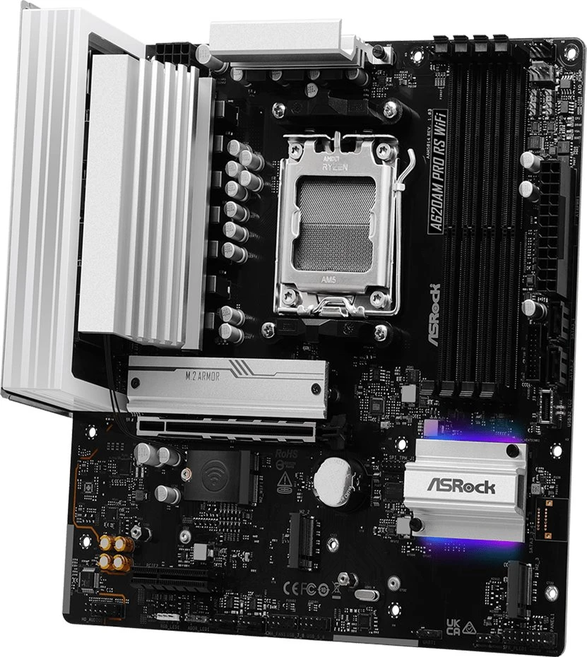 Asrock A620AM Pro RS WiFi AMD A620A Socket AM5 micro ATX