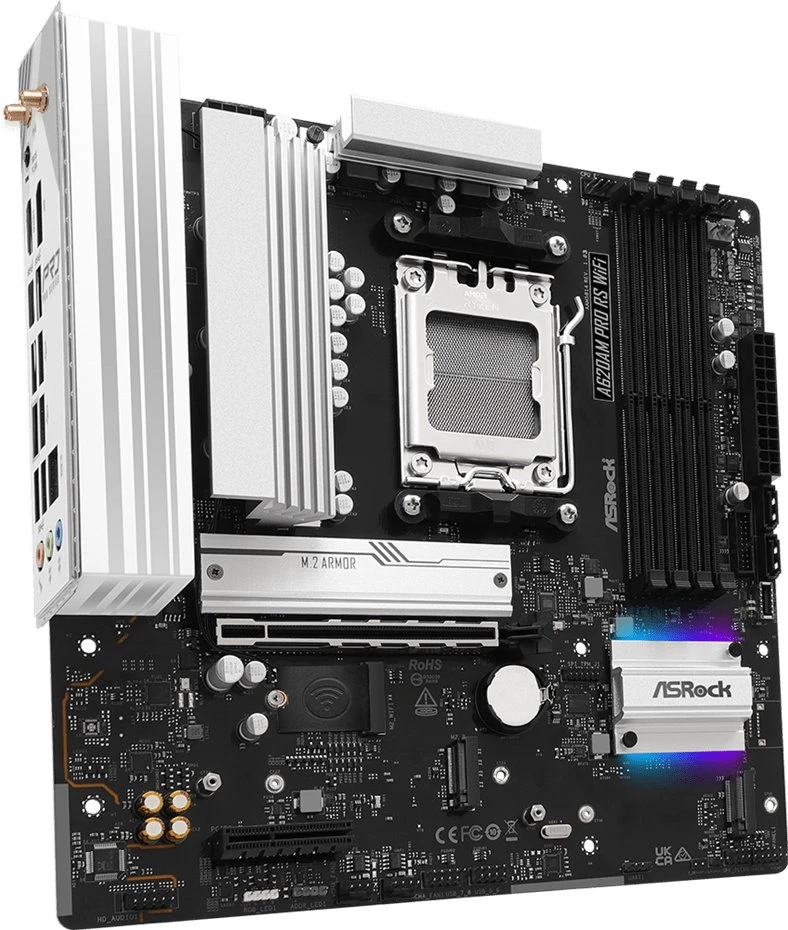 Asrock A620AM Pro RS WiFi AMD A620A Socket AM5 micro ATX