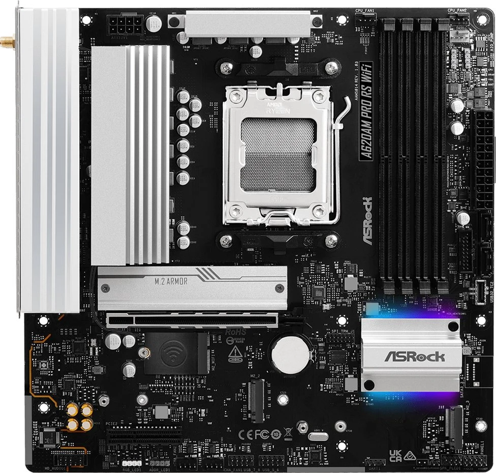 Asrock A620AM Pro RS WiFi AMD A620A Socket AM5 micro ATX