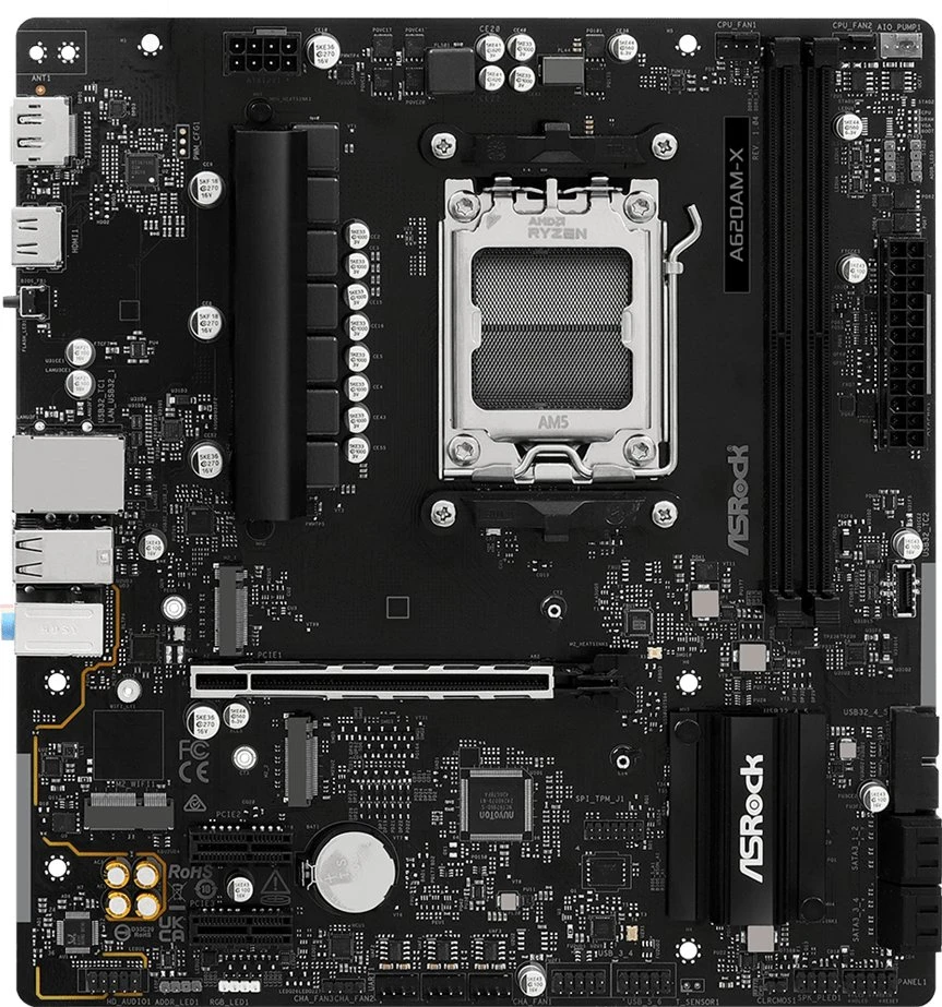 Asrock A620AM-X pagrindinė plokštė AMD A620 Socket AM5 micro ATX