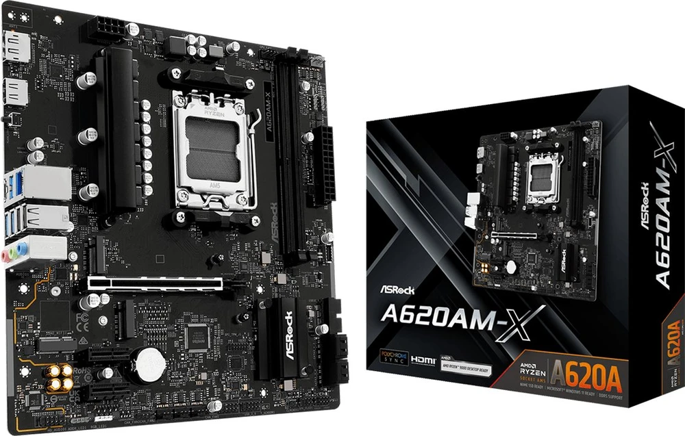 Asrock A620AM-X pagrindinė plokštė AMD A620 Socket AM5 micro ATX