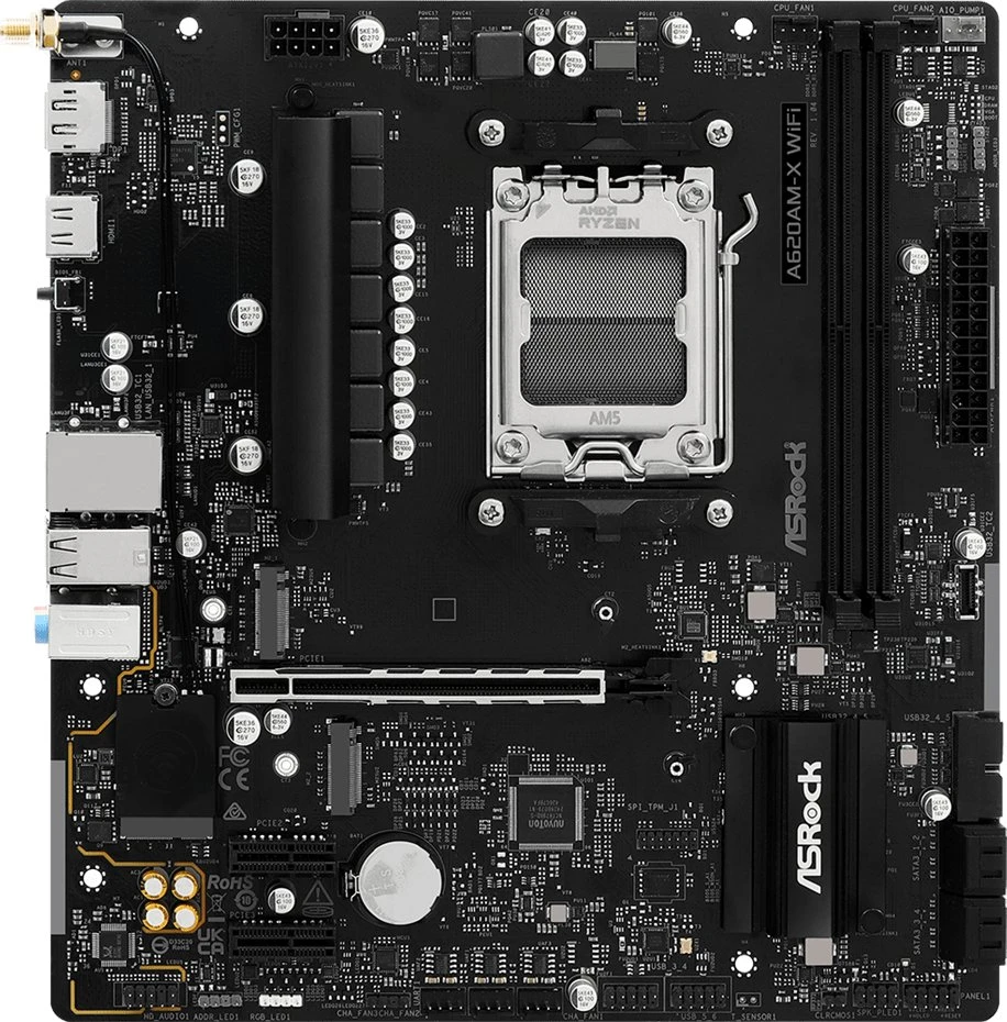 Pagrindinė plokštė Asrock A620AM-X WiFi AMD A620A Socket AM5 micro ATX