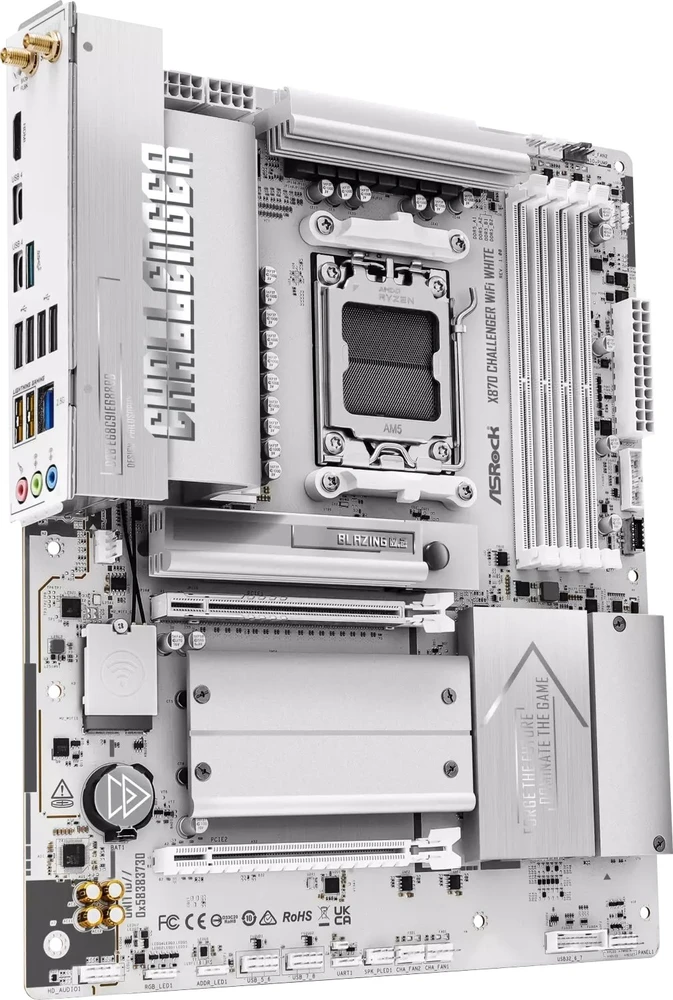 Pagrindinė plokštė ASRock X870 Challenger WiFi Baltas AM5 ATX HDMI/USB-C