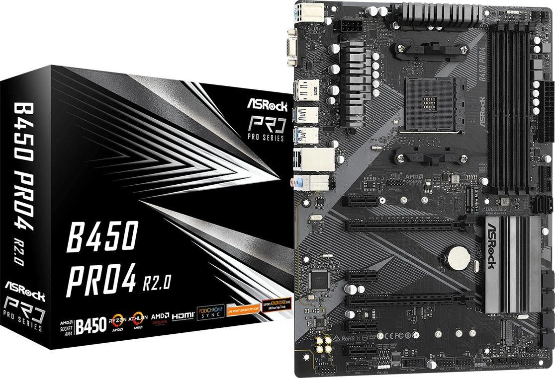 Pagrindinė plokštė ASROCK B450 Pro4
