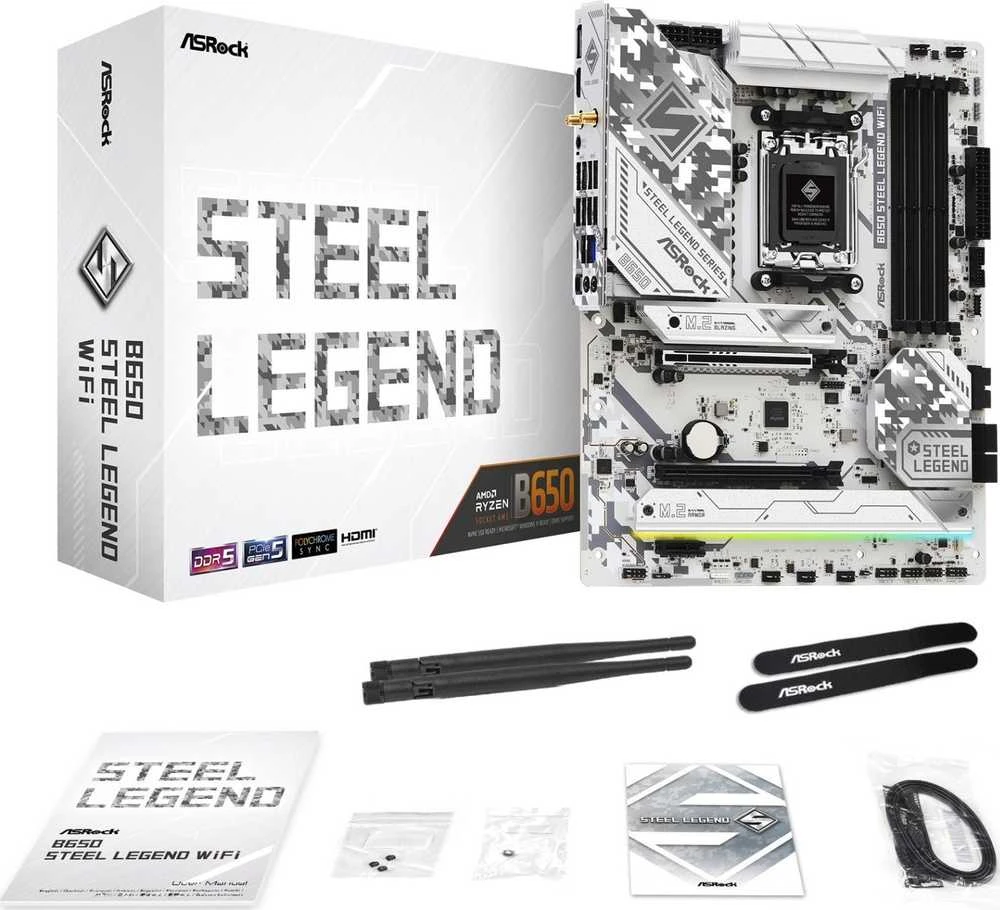 Pagrindinė plokštė ASRock B650 Steel Legend WiFi, ATX, AM5