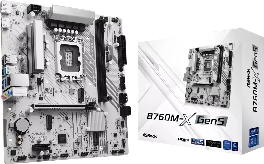 Asrock B760M-X Gen5 Intel B760 LGA 1700 micro ATX plokštė