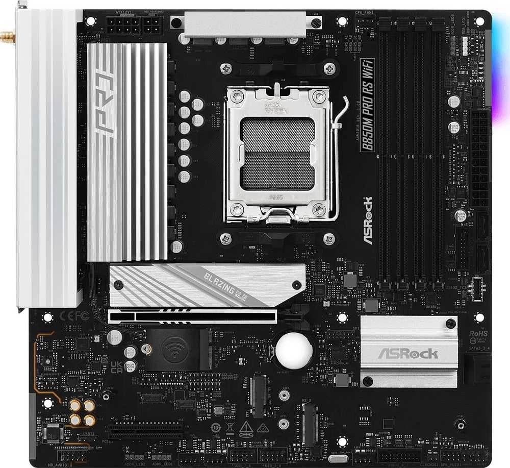 Pagrindinė plokštė ASRock B850M Pro RS WiFi AMD B850 Lizdas AM5 micro ATX