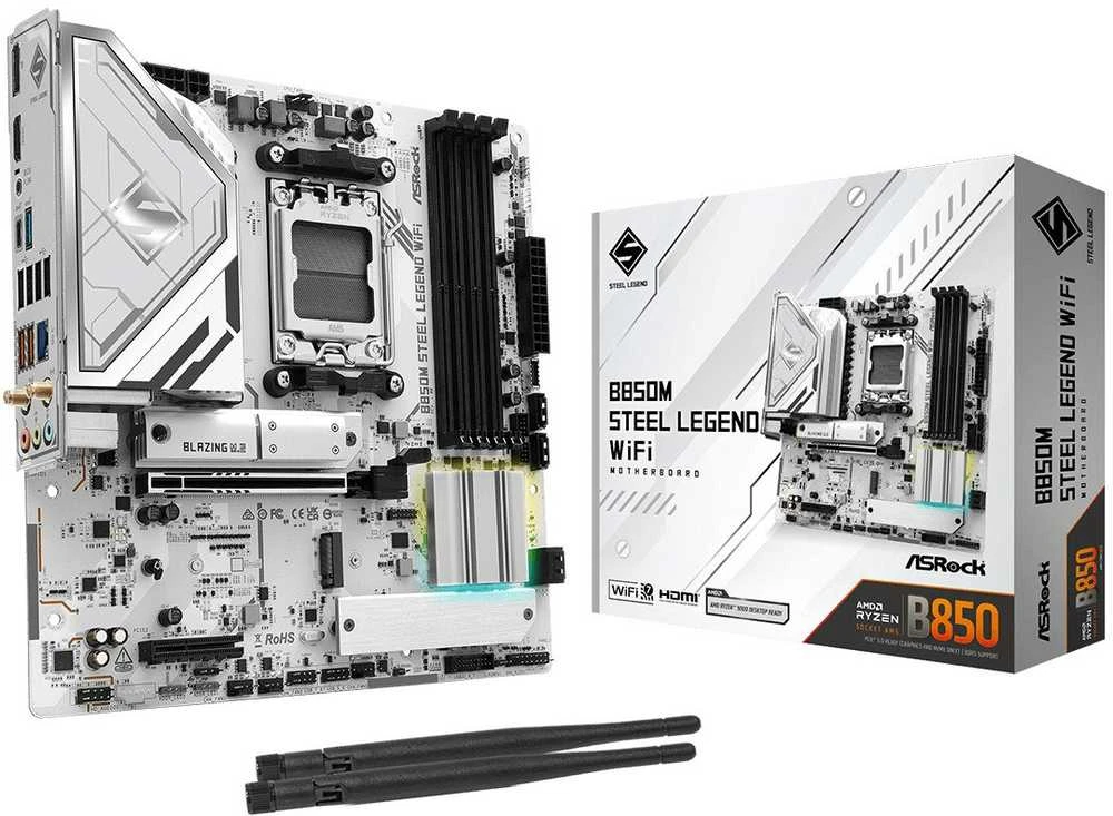 ASROCK B850M Steel Legend WiFi AM5 DDR5 mATX MB
