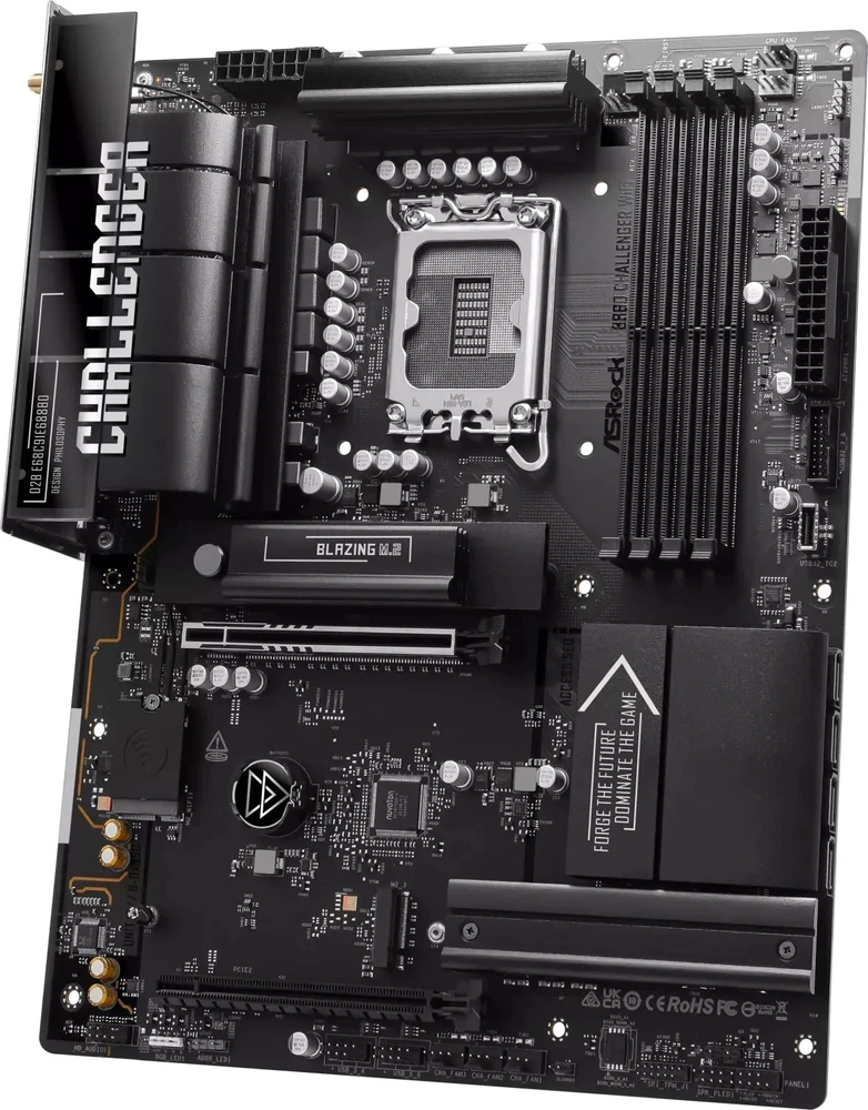 Pagrindinė plokštė ASRock B860 Challenger WiFi 1851 ATX HDMI/USB-C DDR