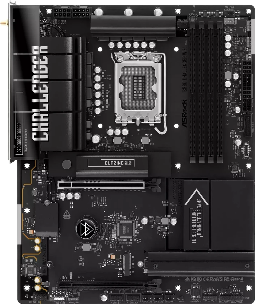 Pagrindinė plokštė ASRock B860 Challenger WiFi 1851 ATX HDMI/USB-C DDR