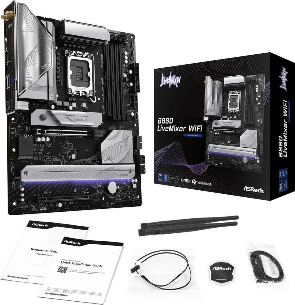 Asrock B860 LiveMixer WiFi Intel B860 LGA 1851 (Socket V1) ATX