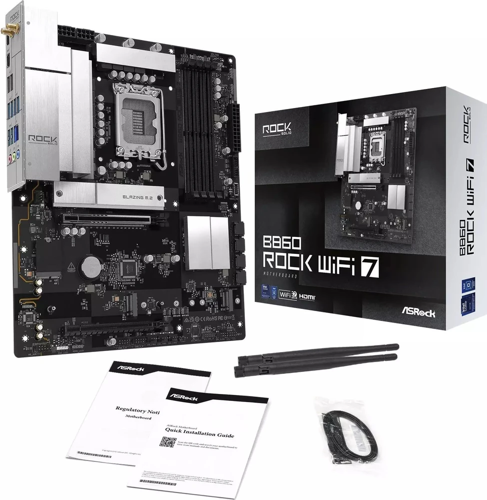 Asrock B860 Rock WiFi 7 Intel B860 LGA 1851 (Socket V1) ATX