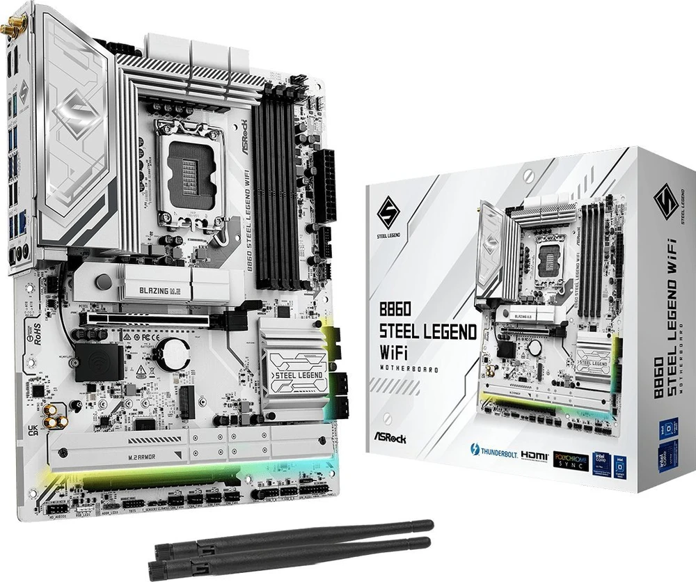 Asrock B860 Steel Legend WiFi Intel B860 LGA 1851 (Socket V1) ATX