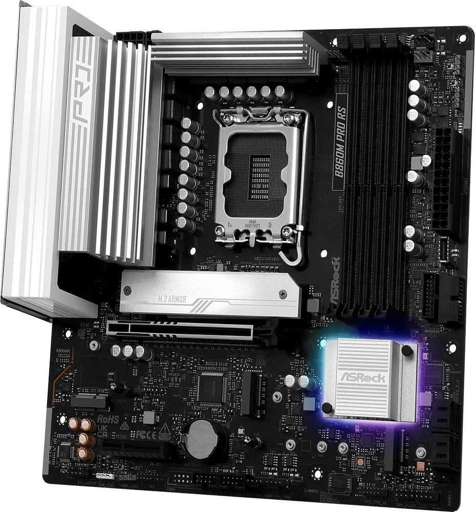Asrock B860M Pro RS Intel B860 LGA 1851 (Socket V1) micro ATX pagrindinė plokštė