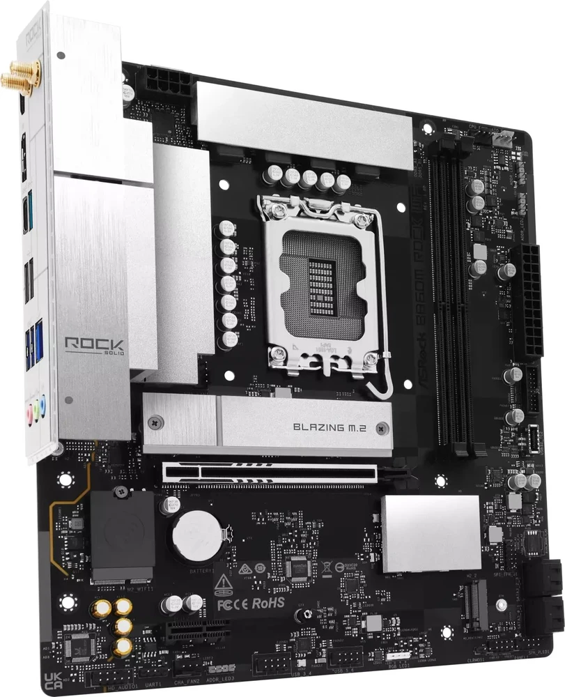 Asrock B860M Rock WiFi Intel B860 LGA 1851 (Socket V1) micro ATX pagrindinė plokštė
